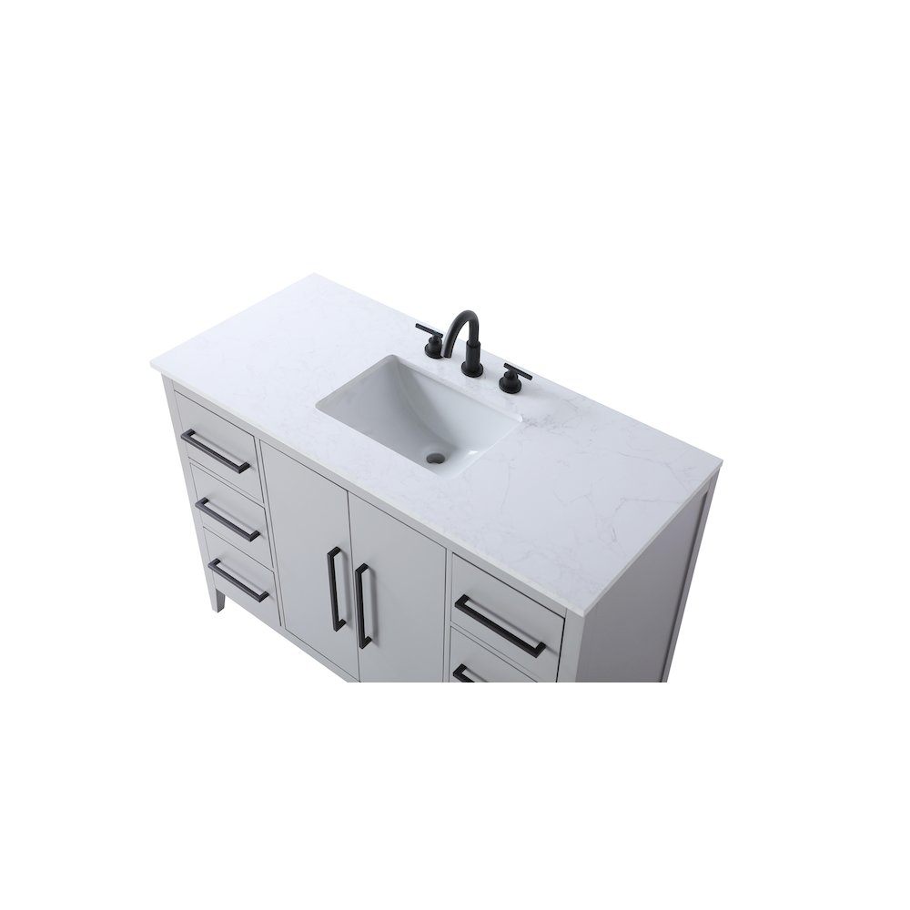 48 Inch Single Bathroom Vanity In Grey. Picture 8