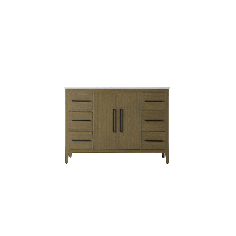 48 Inch Single Bathroom Vanity In Chestnut Brown. Picture 5