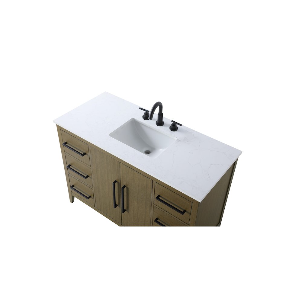 48 Inch Single Bathroom Vanity In Chestnut Brown. Picture 8