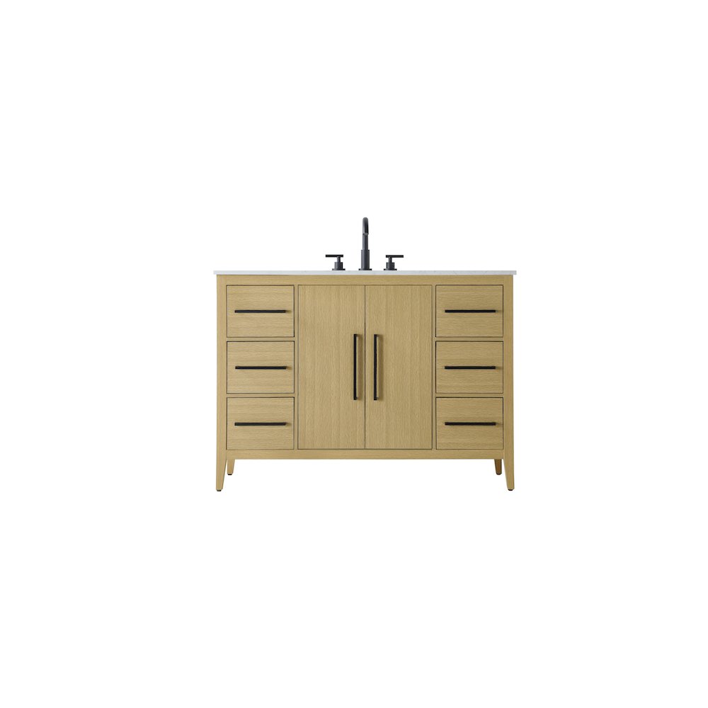 48 Inch Single Bathroom Vanity In  Honey Brown. Picture 1