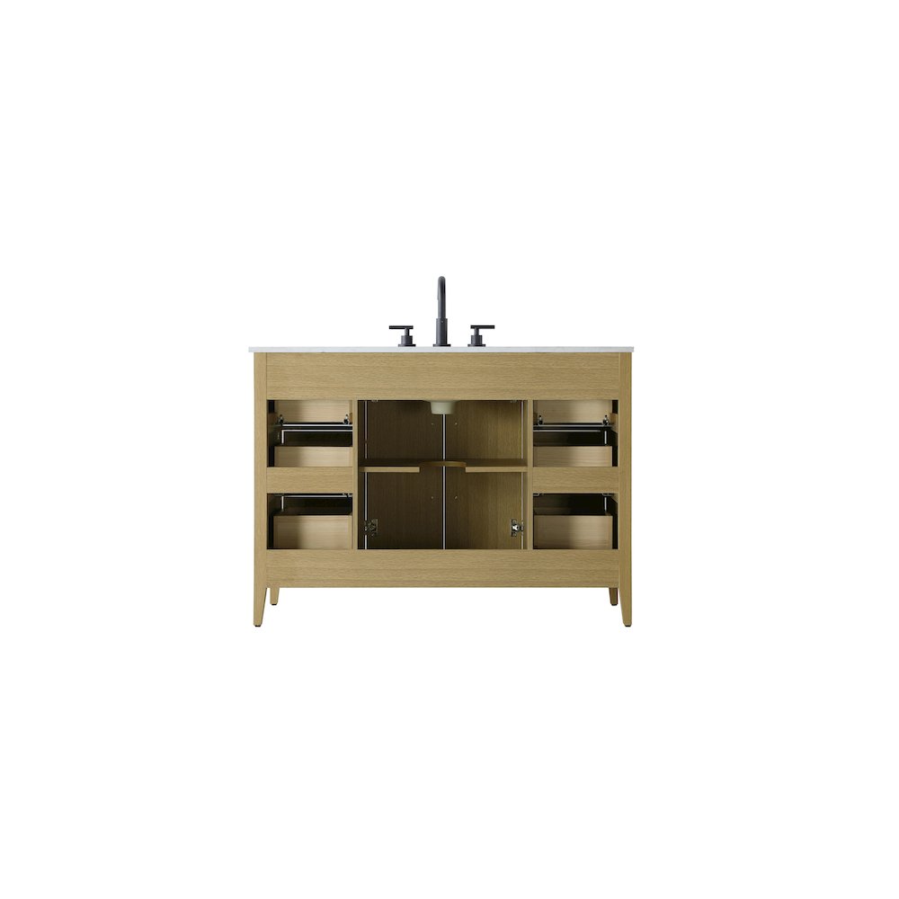 48 Inch Single Bathroom Vanity In  Honey Brown. Picture 12