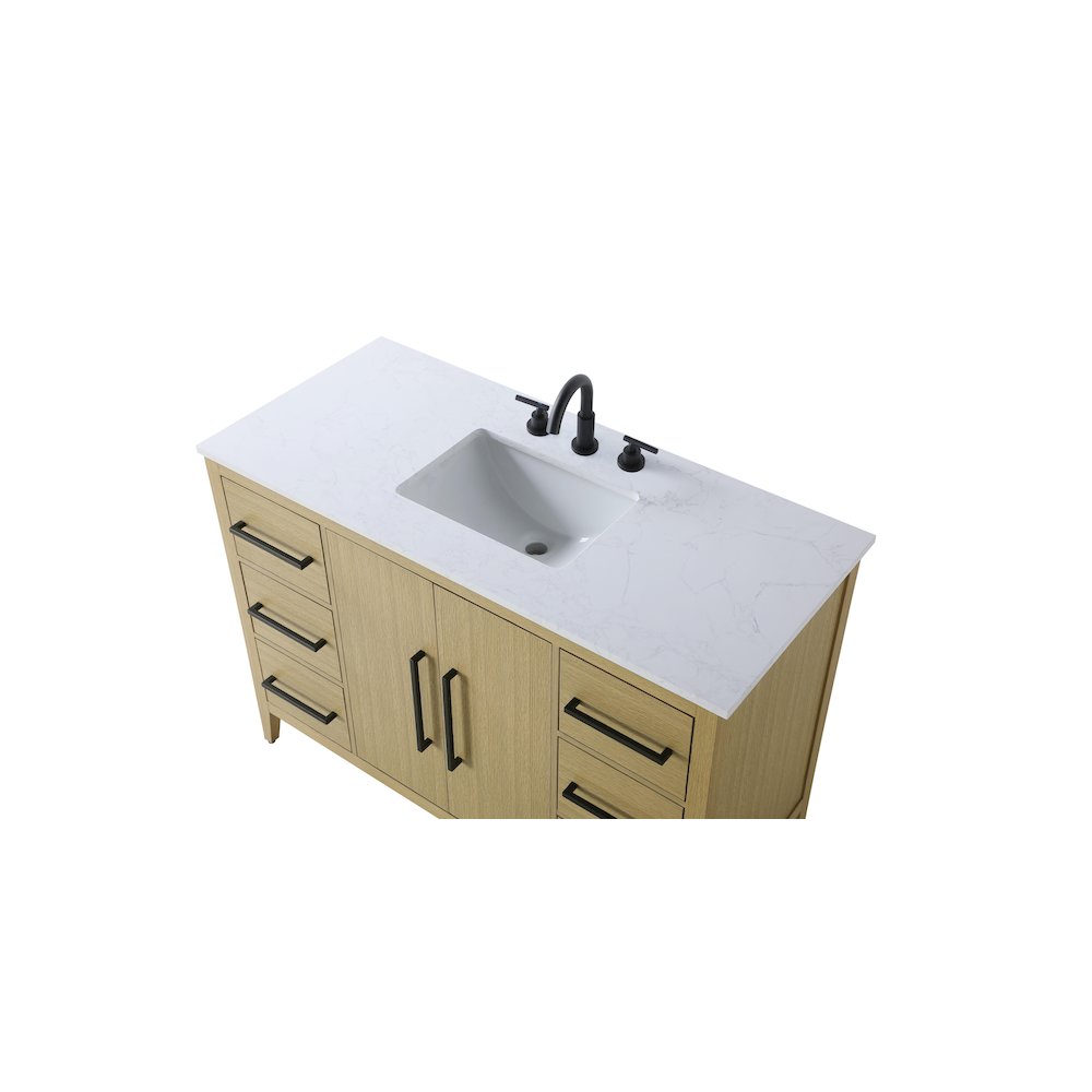48 Inch Single Bathroom Vanity In  Honey Brown. Picture 8