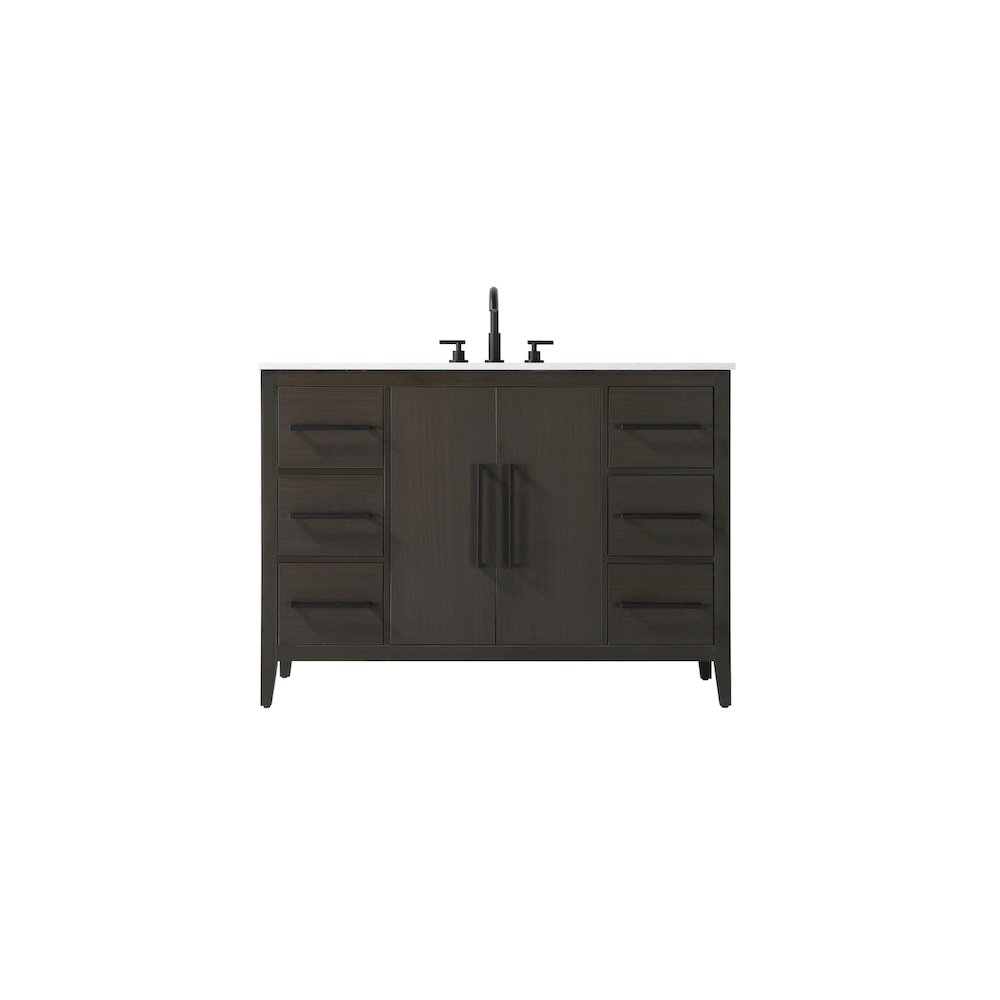 48 Inch Single Bathroom Vanity In Mocha Brown. Picture 1