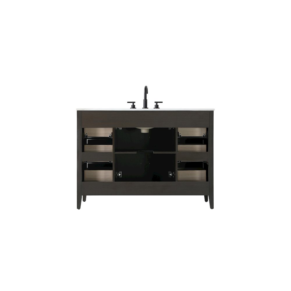 48 Inch Single Bathroom Vanity In Mocha Brown. Picture 12