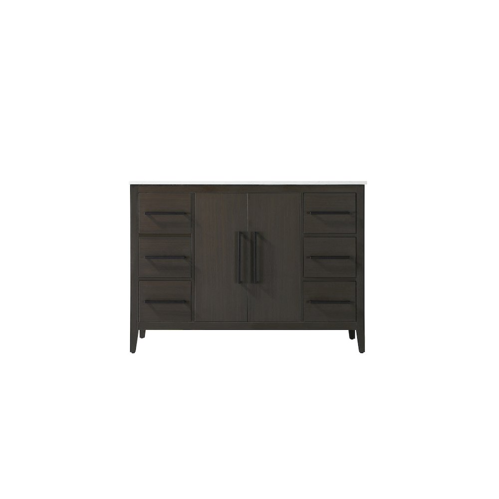 48 Inch Single Bathroom Vanity In Mocha Brown. Picture 5