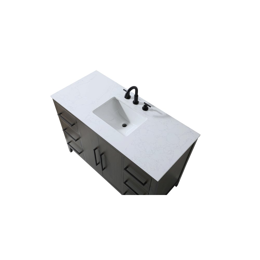 48 Inch Single Bathroom Vanity In Mocha Brown. Picture 8