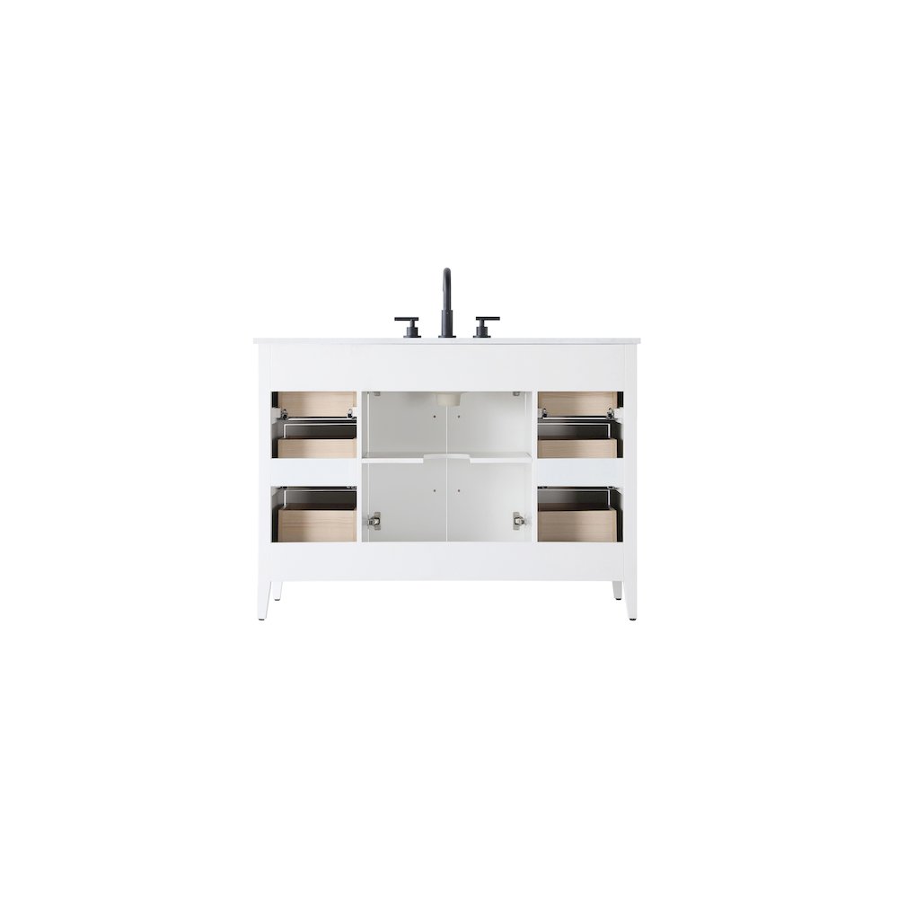 48 Inch Single Bathroom Vanity In White. Picture 12