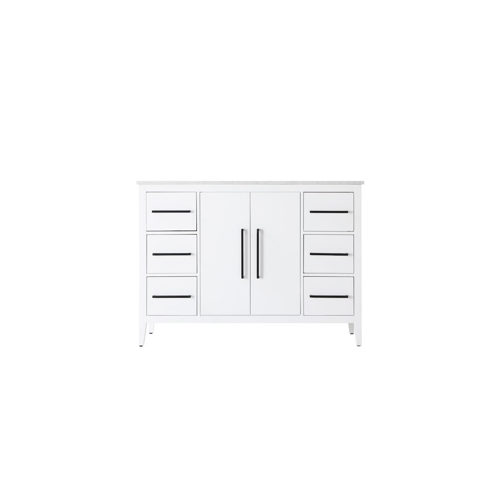 48 Inch Single Bathroom Vanity In White. Picture 5