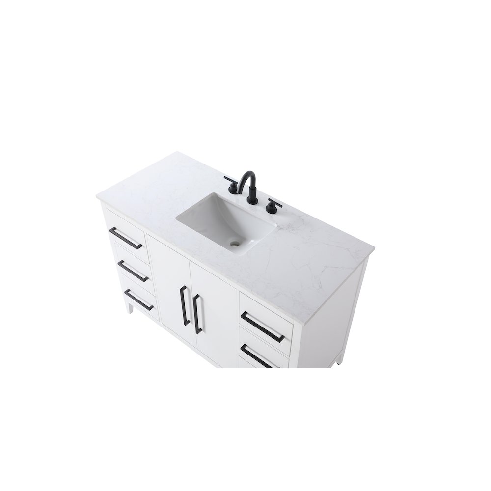 48 Inch Single Bathroom Vanity In White. Picture 8