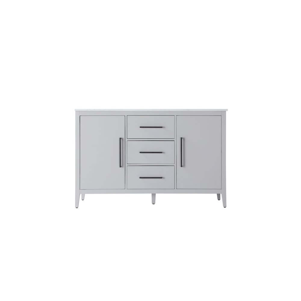 54 Inch Double Bathroom Vanity In Grey. Picture 5