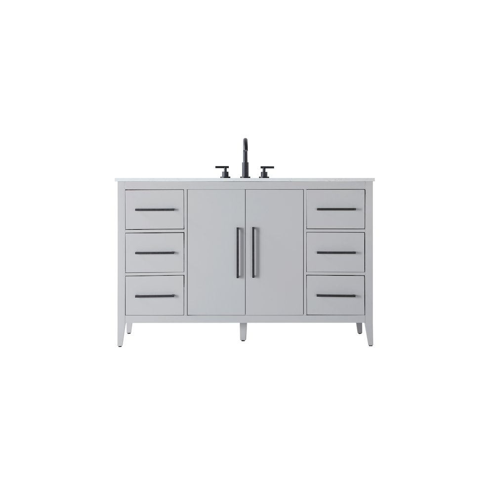 54 Inch Single Bathroom Vanity In Grey. Picture 1