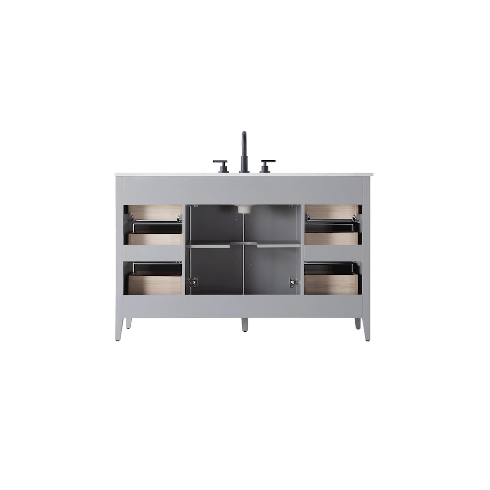 54 Inch Single Bathroom Vanity In Grey. Picture 12