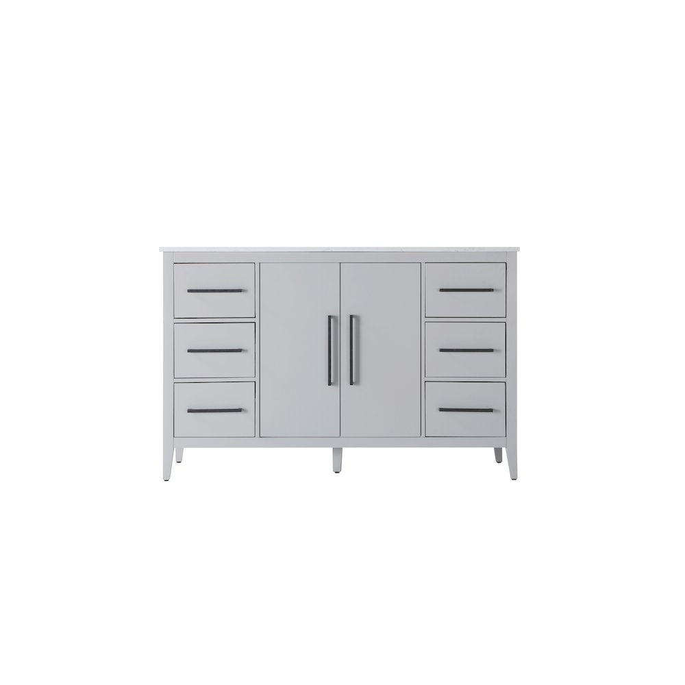 54 Inch Single Bathroom Vanity In Grey. Picture 5
