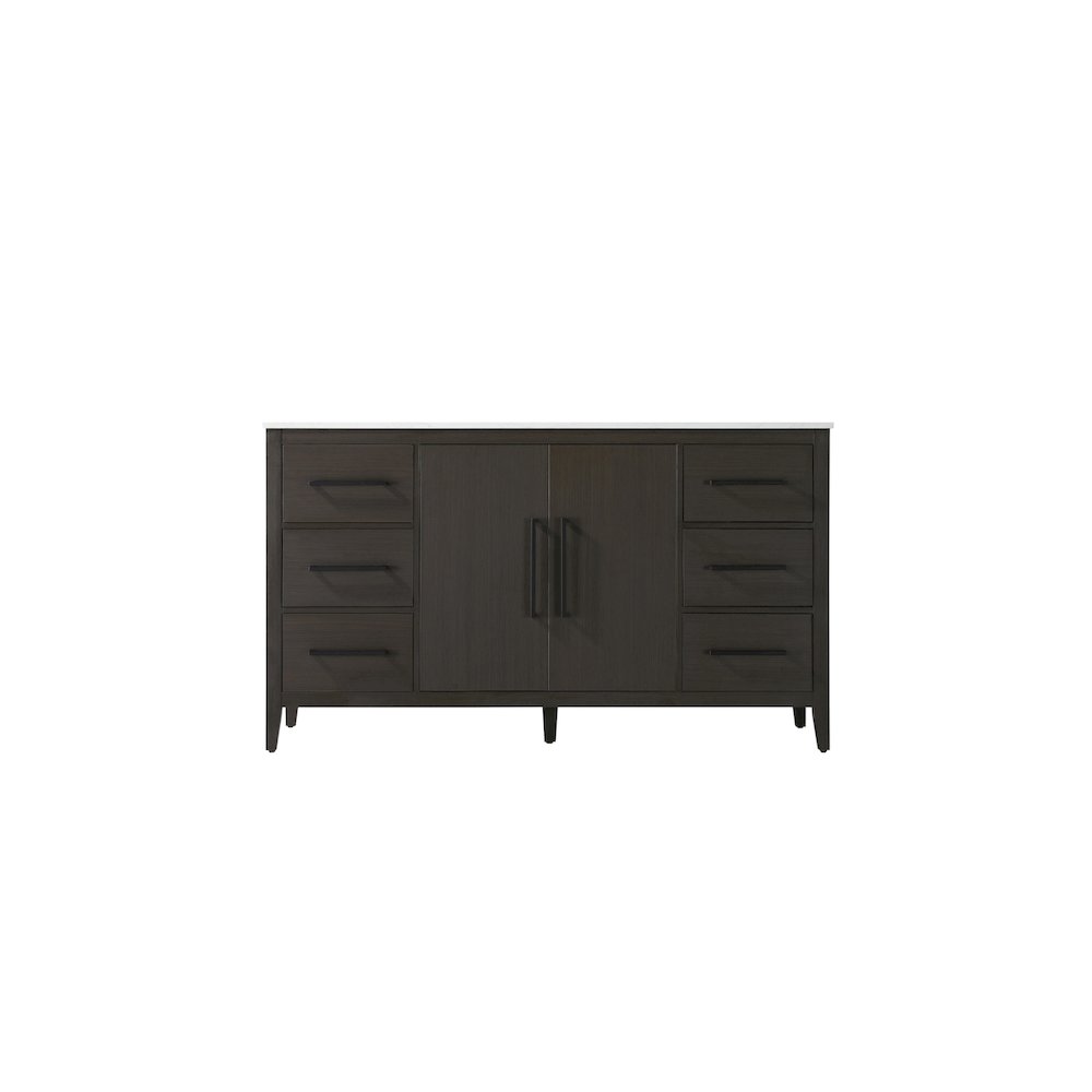 60 Inch Single Bathroom Vanity In Mocha Brown. Picture 5