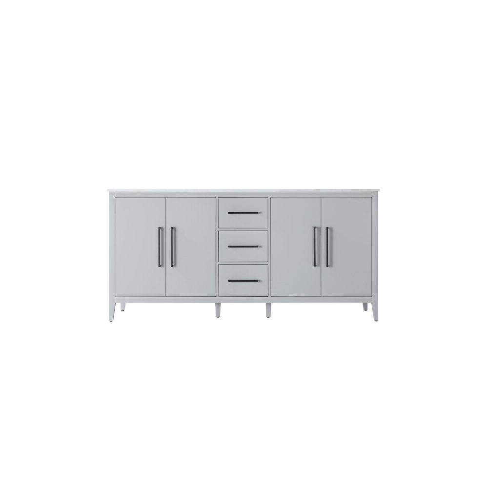 72 Inch Double Bathroom Vanity In Grey. Picture 5