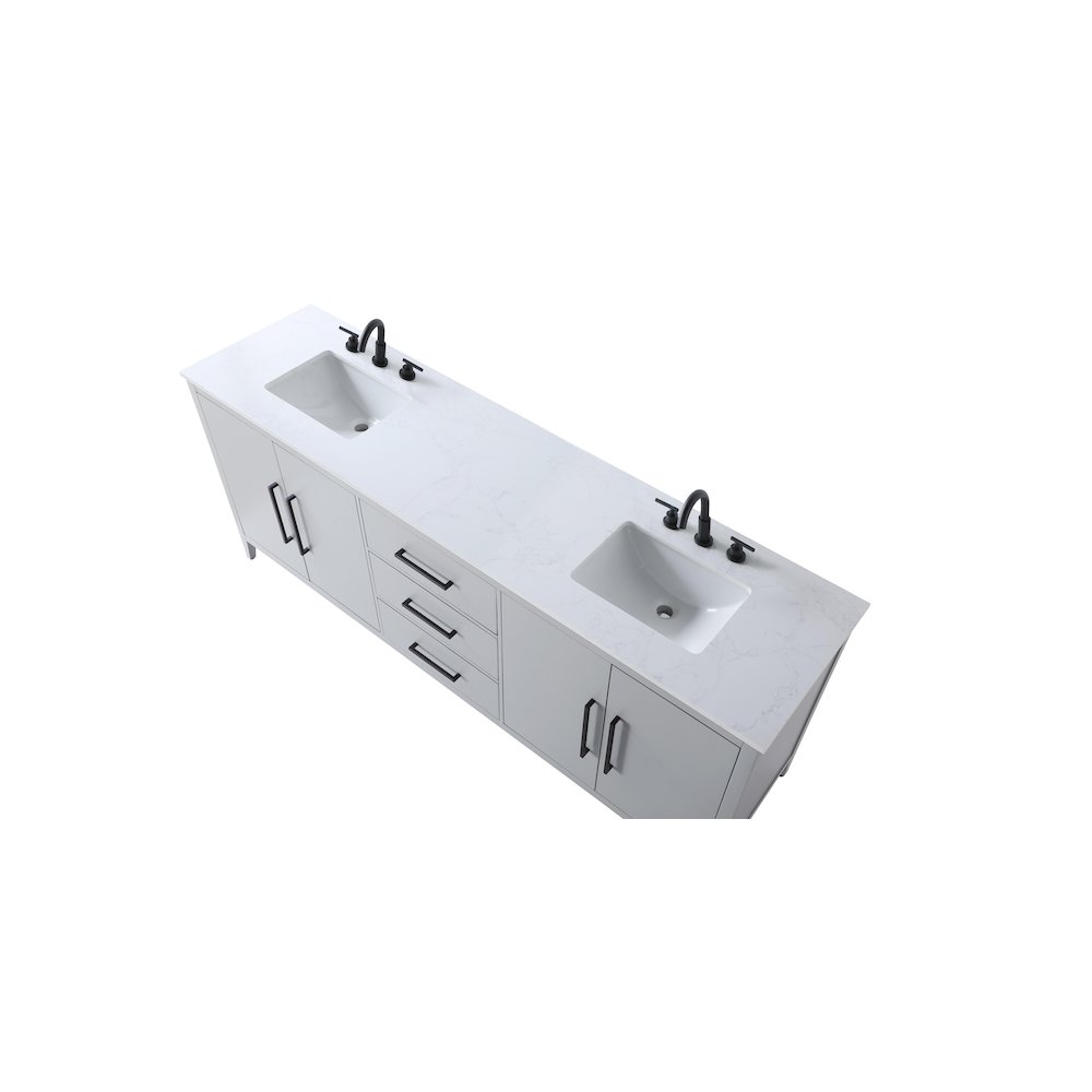 84 Inch Double Bathroom Vanity In Grey. Picture 8