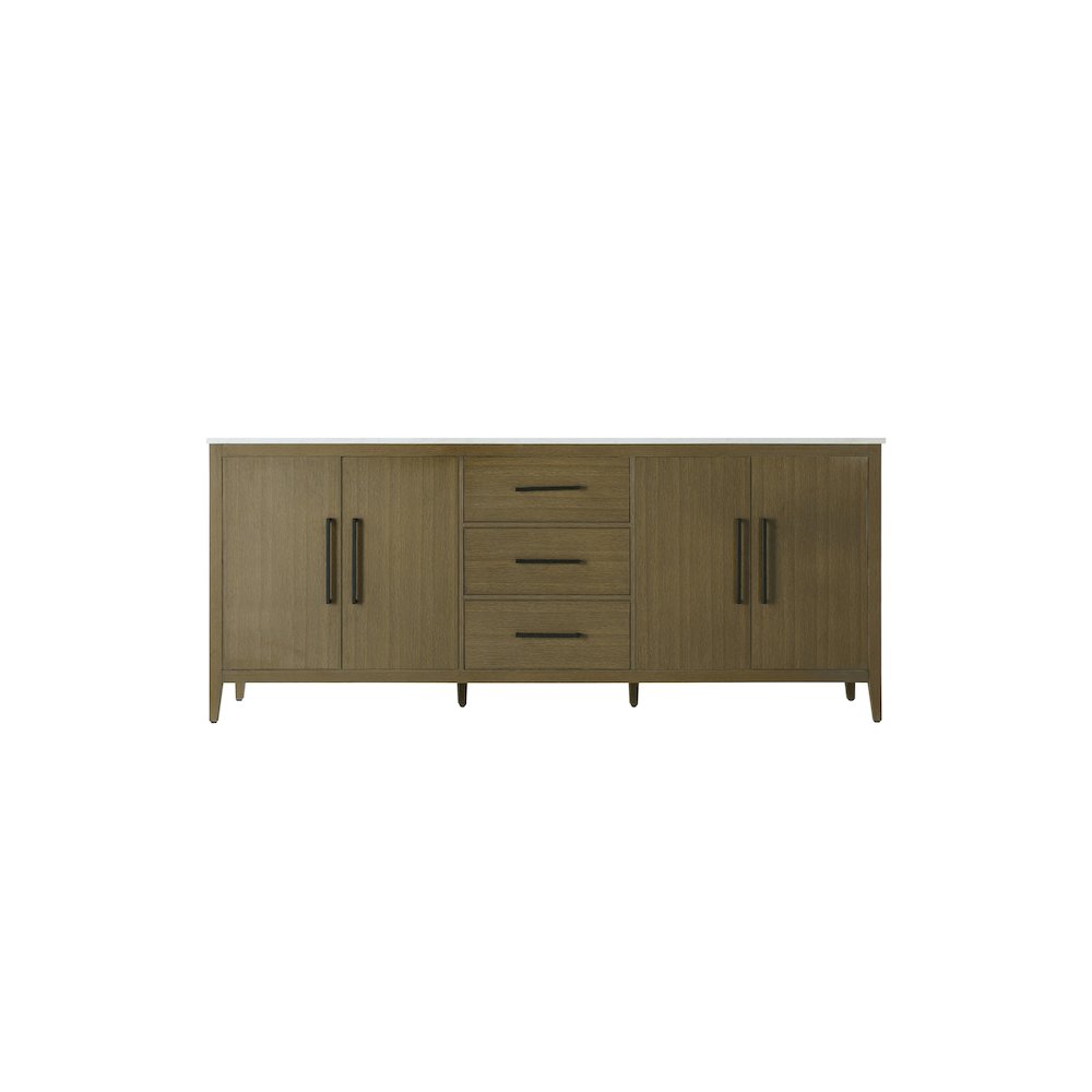 84 Inch Double Bathroom Vanity In Chestnut Brown. Picture 5