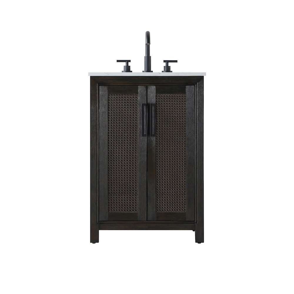 24 Inch Single Bathroom Vanity In  Chocolate Oak. Picture 1