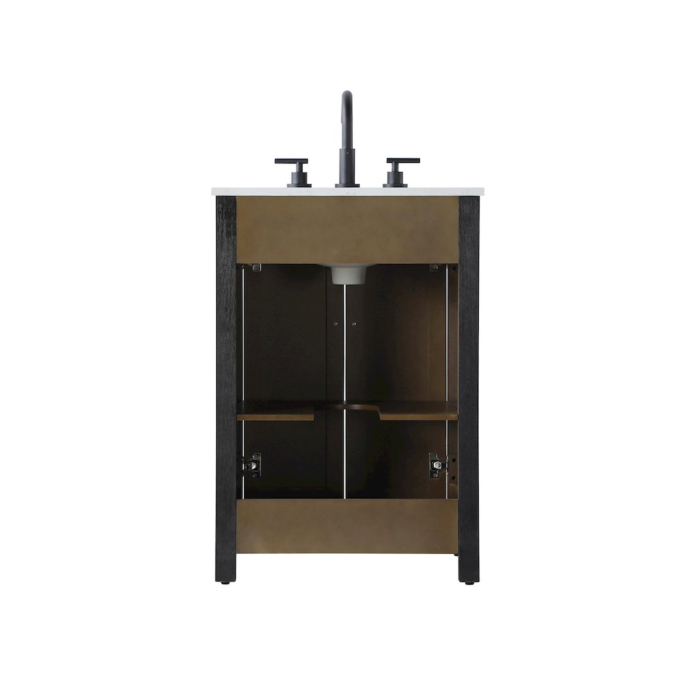 24 Inch Single Bathroom Vanity In  Chocolate Oak. Picture 12