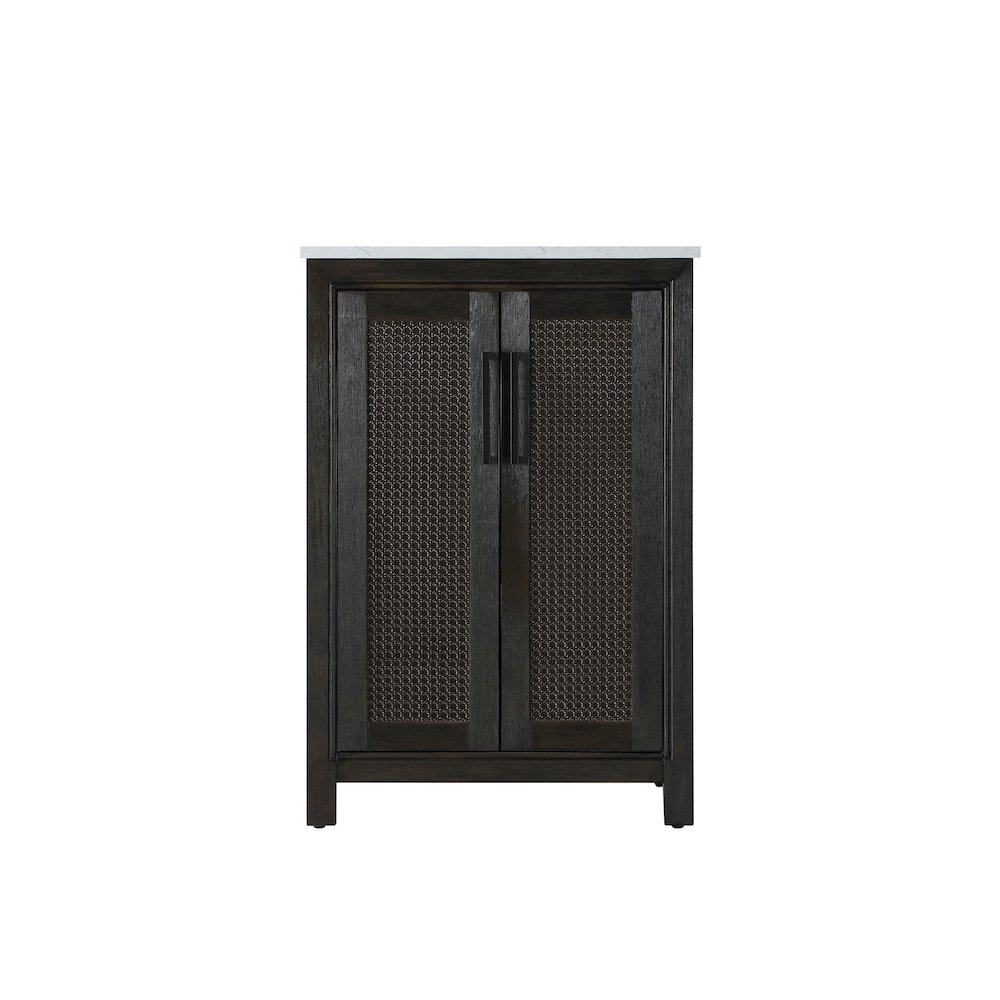 24 Inch Single Bathroom Vanity In  Chocolate Oak. Picture 5