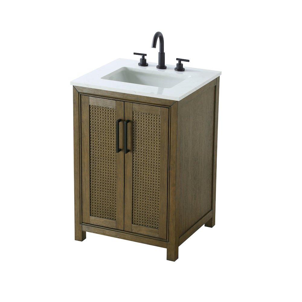 24 Inch Single Bathroom Vanity In Hazel Oak. Picture 6