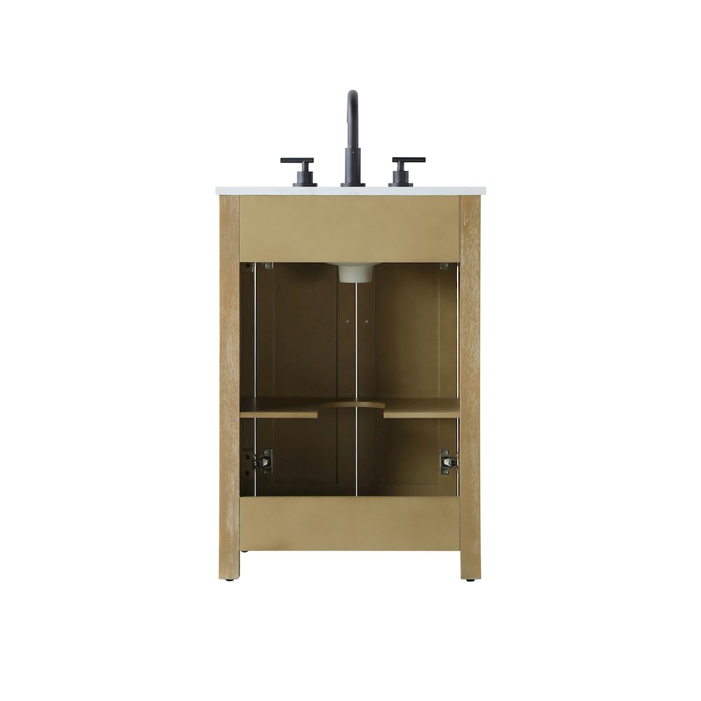 24 Inch Single Bathroom Vanity In Linen Oak. Picture 12