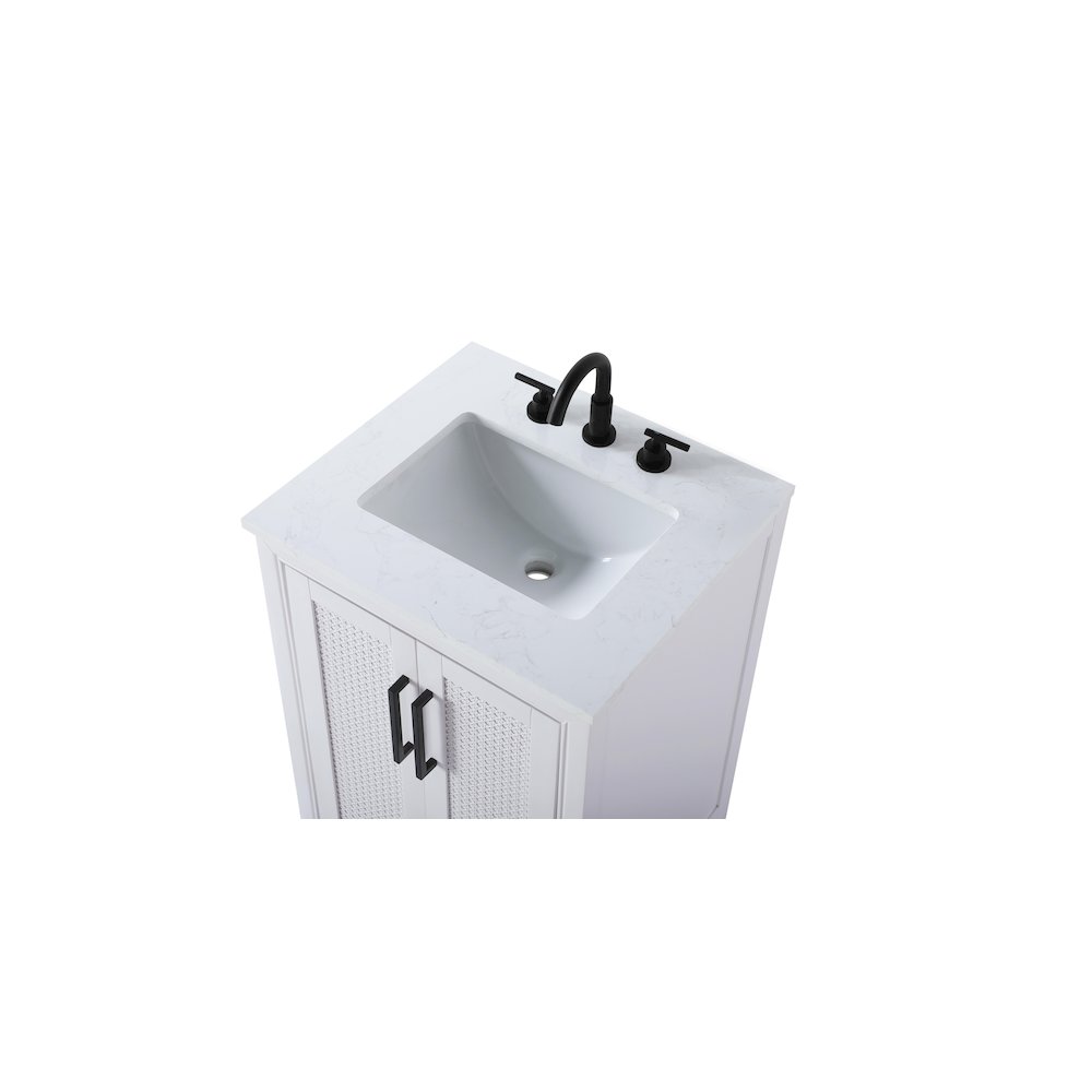 24 Inch Single Bathroom Vanity In White. Picture 8