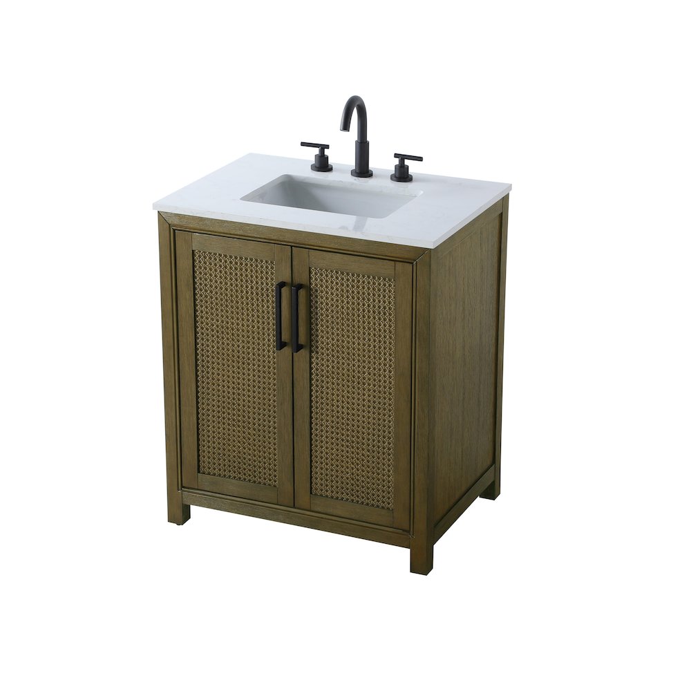 30 Inch Single Bathroom Vanity In Hazel Oak. Picture 6