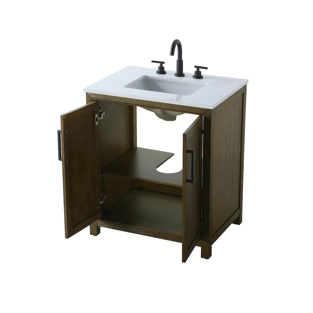 30 Inch Single Bathroom Vanity In Hazel Oak. Picture 7