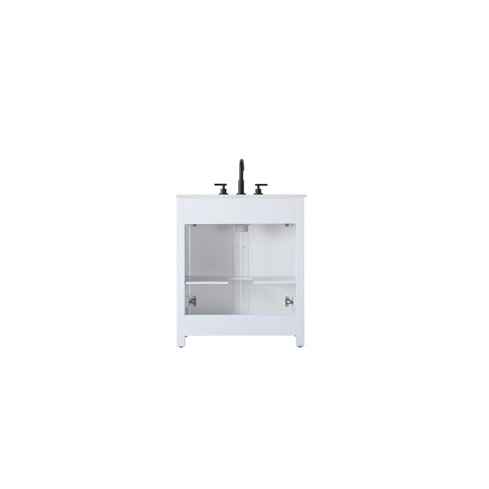 30 Inch Single Bathroom Vanity In White. Picture 12