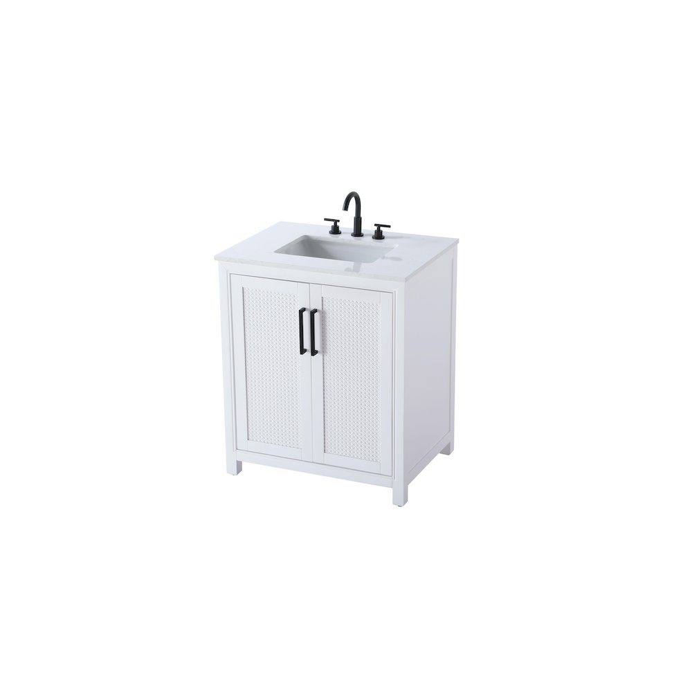 30 Inch Single Bathroom Vanity In White. Picture 6