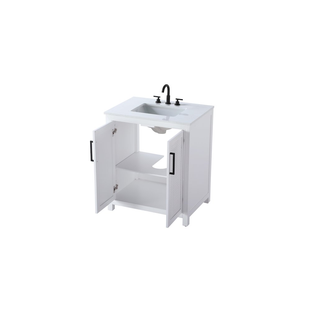 30 Inch Single Bathroom Vanity In White. Picture 7