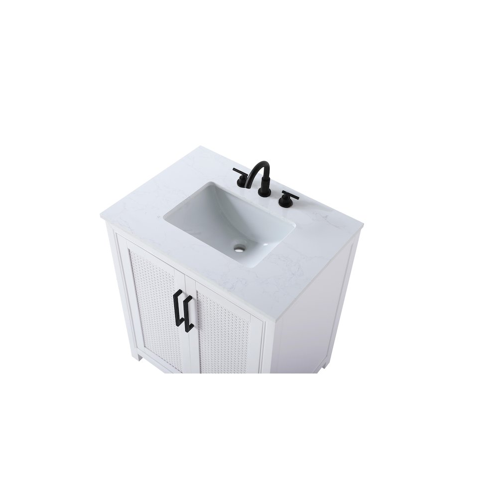 30 Inch Single Bathroom Vanity In White. Picture 8