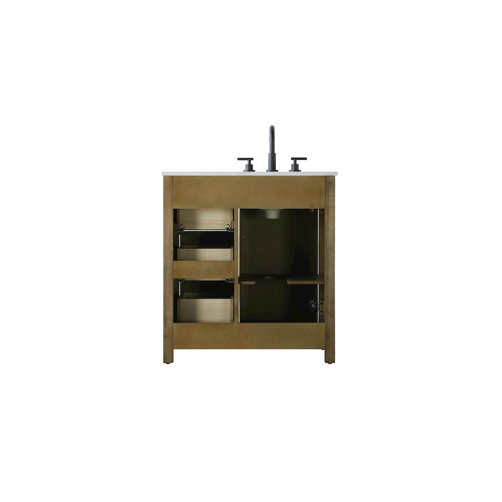 32 Inch Single Bathroom Vanity In Hazel Oak. Picture 12