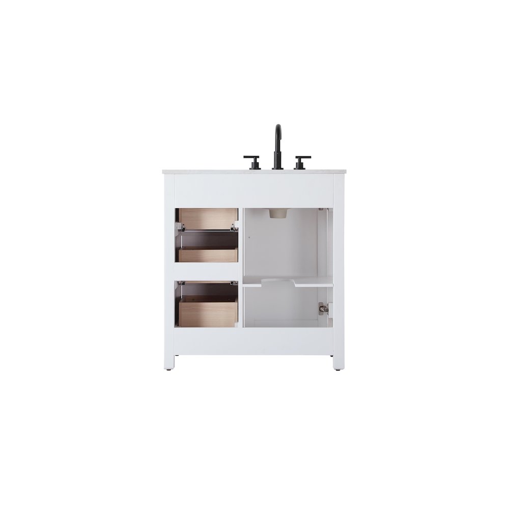 32 Inch Single Bathroom Vanity In White. Picture 12