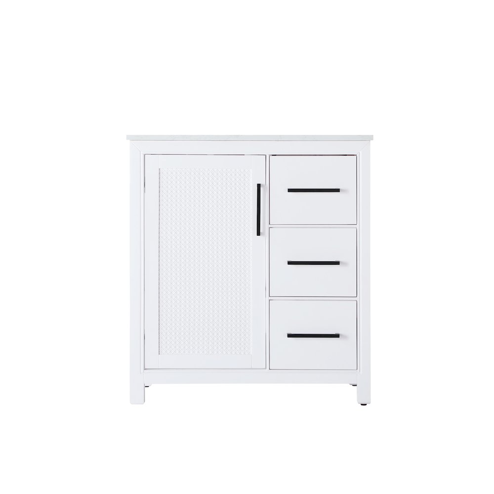 32 Inch Single Bathroom Vanity In White. Picture 5