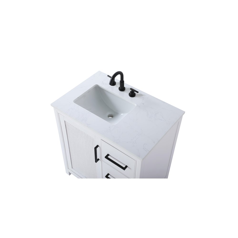 32 Inch Single Bathroom Vanity In White. Picture 8