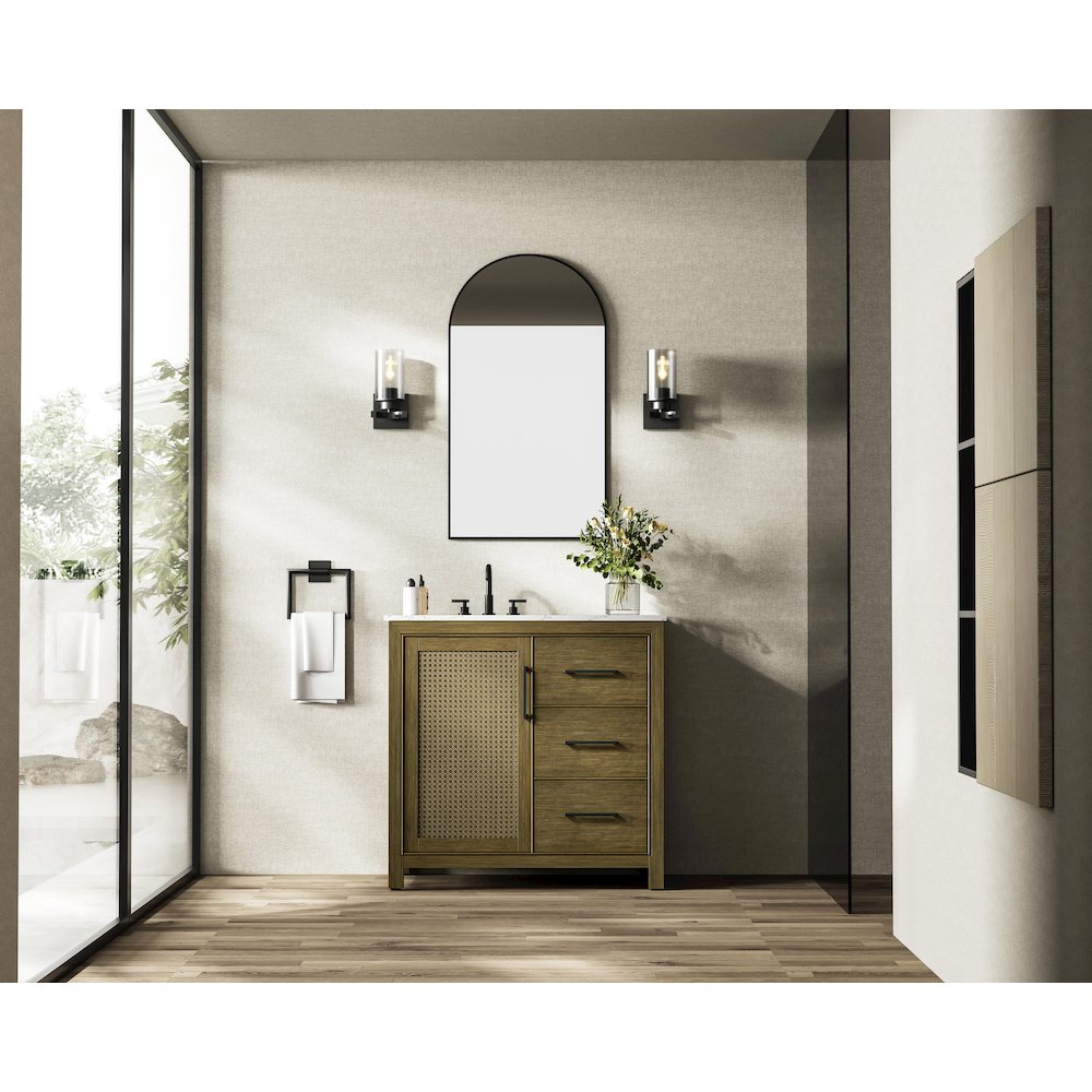 36 Inch Single Bathroom Vanity In Hazel Oak. Picture 4