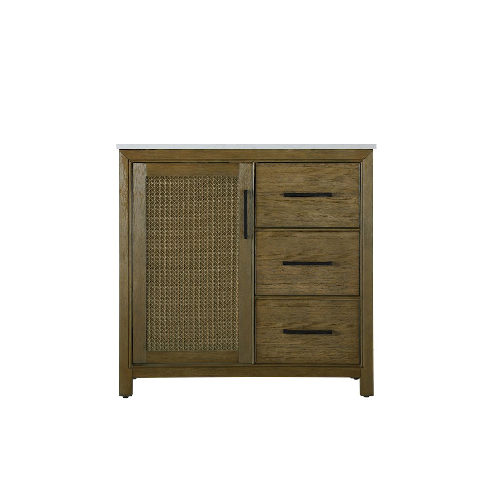 36 Inch Single Bathroom Vanity In Hazel Oak. Picture 5
