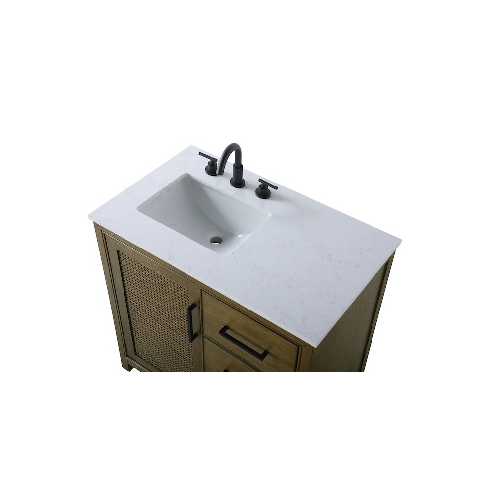 36 Inch Single Bathroom Vanity In Hazel Oak. Picture 8