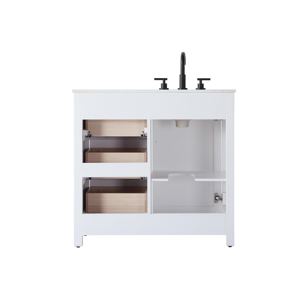 36 Inch Single Bathroom Vanity In White. Picture 12
