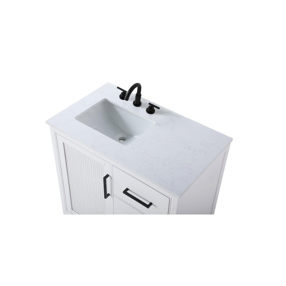 36 Inch Single Bathroom Vanity In White. Picture 8