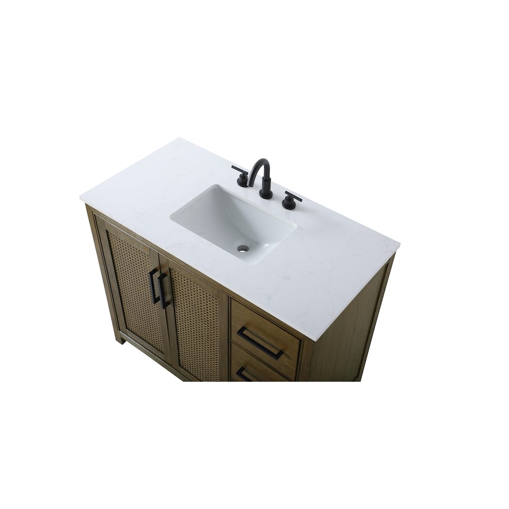 42 Inch Single Bathroom Vanity In Hazel Oak. Picture 8