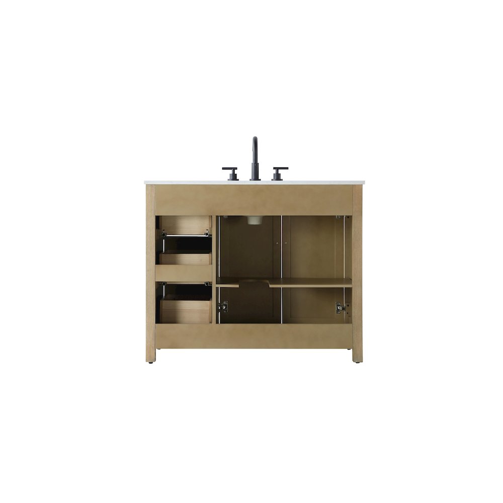 42 Inch Single Bathroom Vanity In Linen Oak. Picture 12