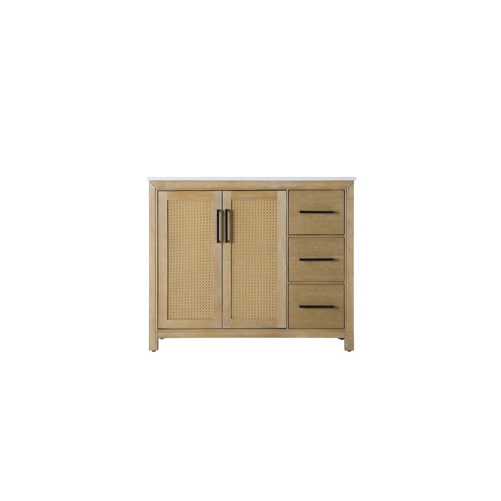 42 Inch Single Bathroom Vanity In Linen Oak. Picture 5