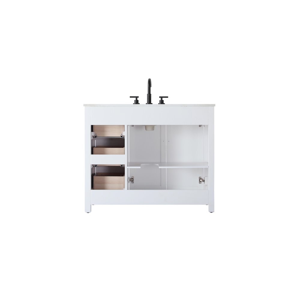 42 Inch Single Bathroom Vanity In White. Picture 12