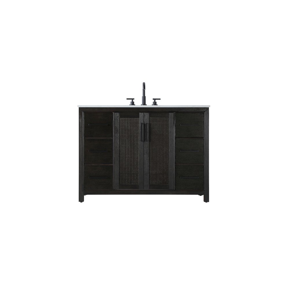 48 Inch Single Bathroom Vanity In  Chocolate Oak. Picture 1