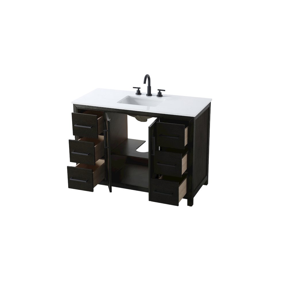 48 Inch Single Bathroom Vanity In  Chocolate Oak. Picture 7