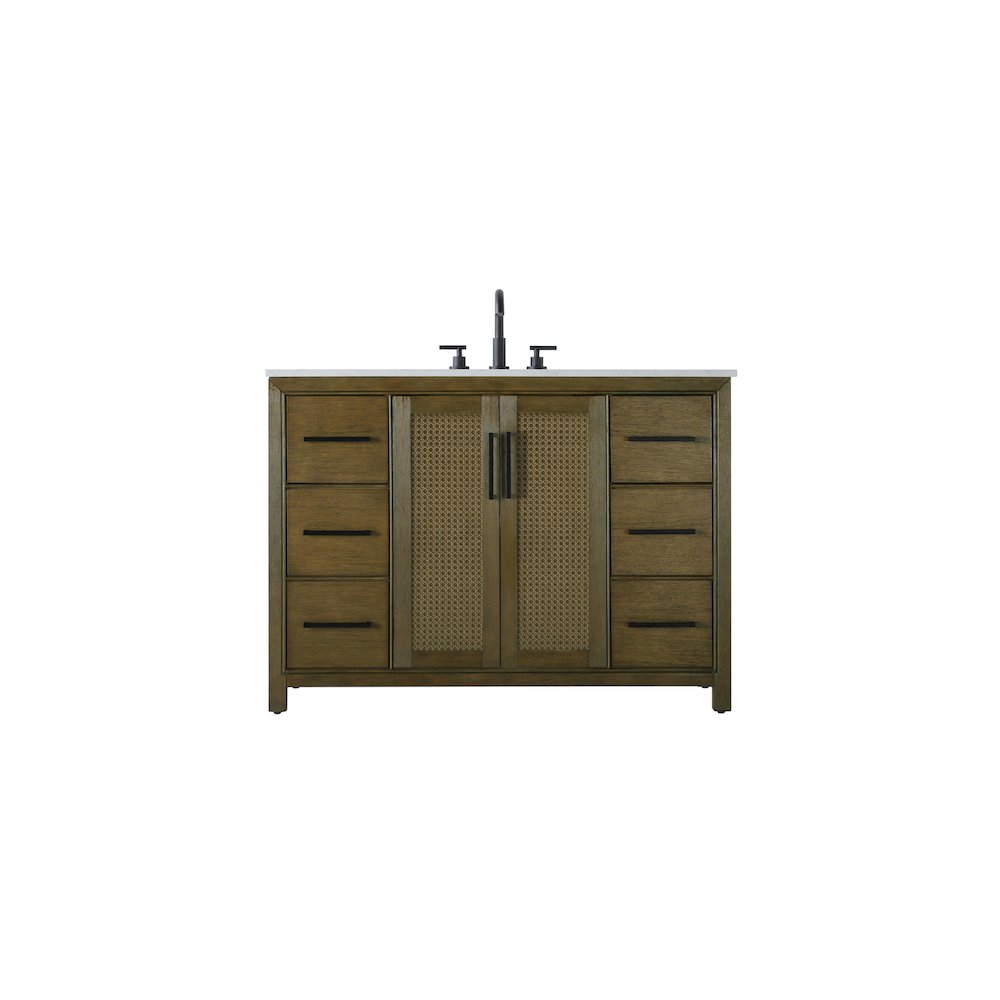 48 Inch Single Bathroom Vanity In Hazel Oak. Picture 1