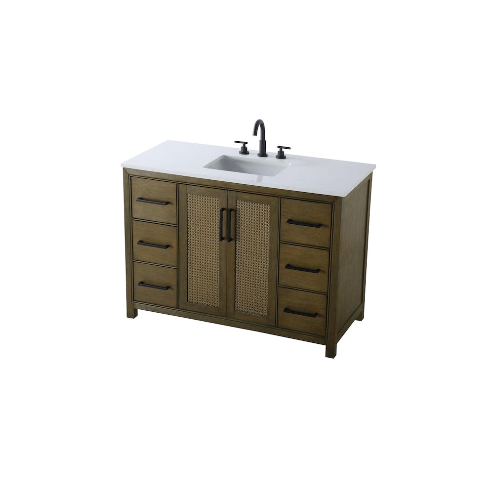 48 Inch Single Bathroom Vanity In Hazel Oak. Picture 6